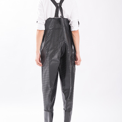 齐腰下水裤 平底高筒插秧鞋捕鱼钓鱼防水裤 超高筒涉水服叉裤