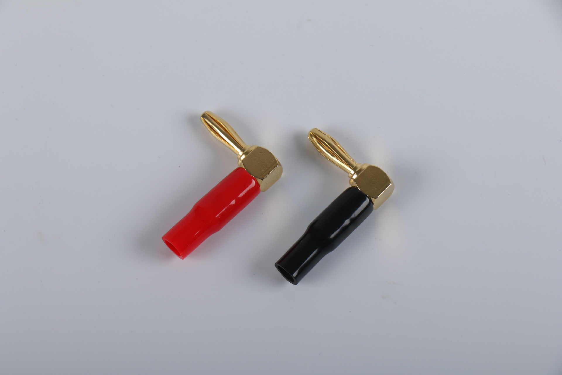 90度直角香蕉头 弯头免焊香蕉头 中道音响插头 4mm香蕉插头