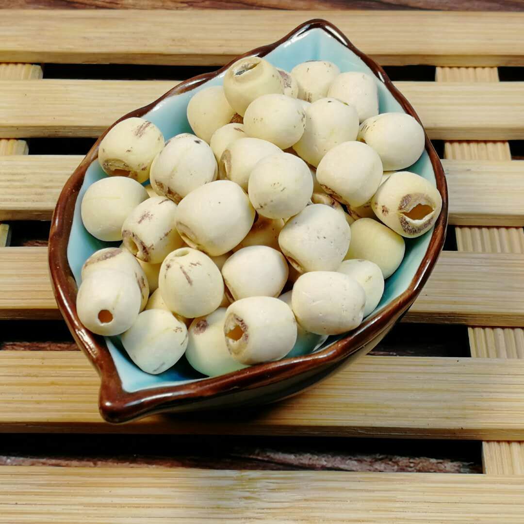 1千克优质磨皮白莲子 湘莲子散装 优质选装莲子 无芯无硫湘莲 白