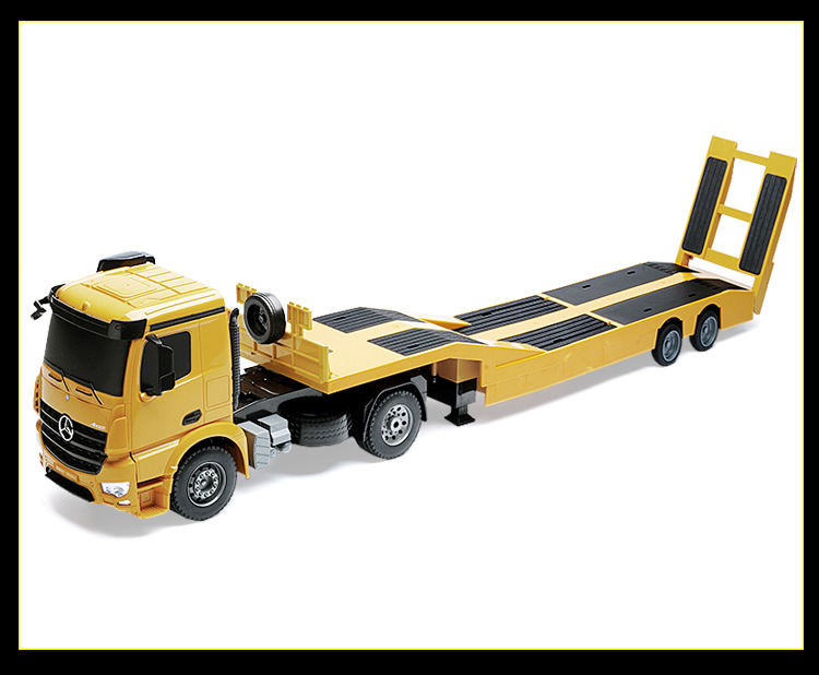 双鹰电动遥控车平板拖车大工程车运输车载货车玩具车男孩e562-001