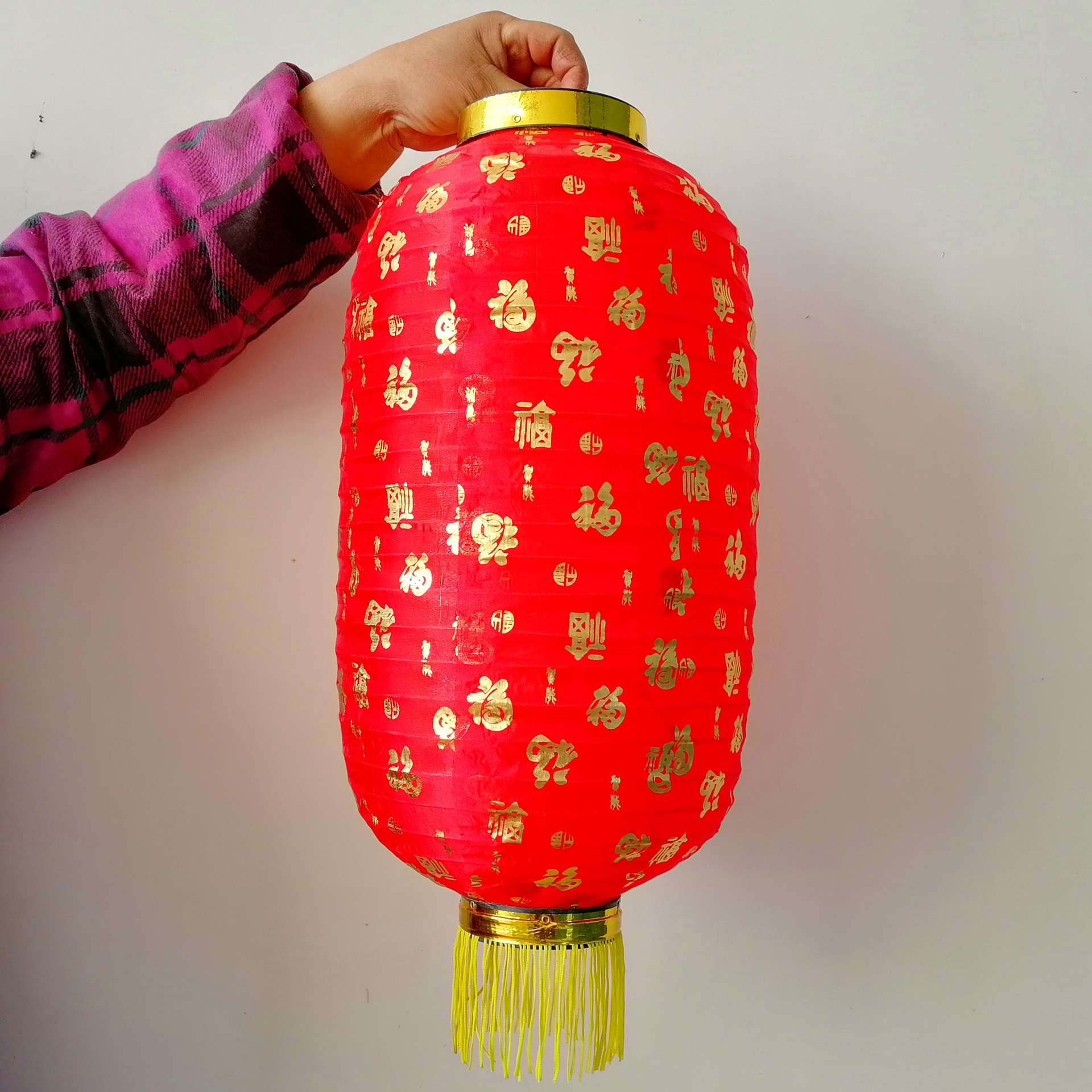 厂家直销春节新年绸布冬瓜灯笼 户外防水灯笼中秋节灯笼