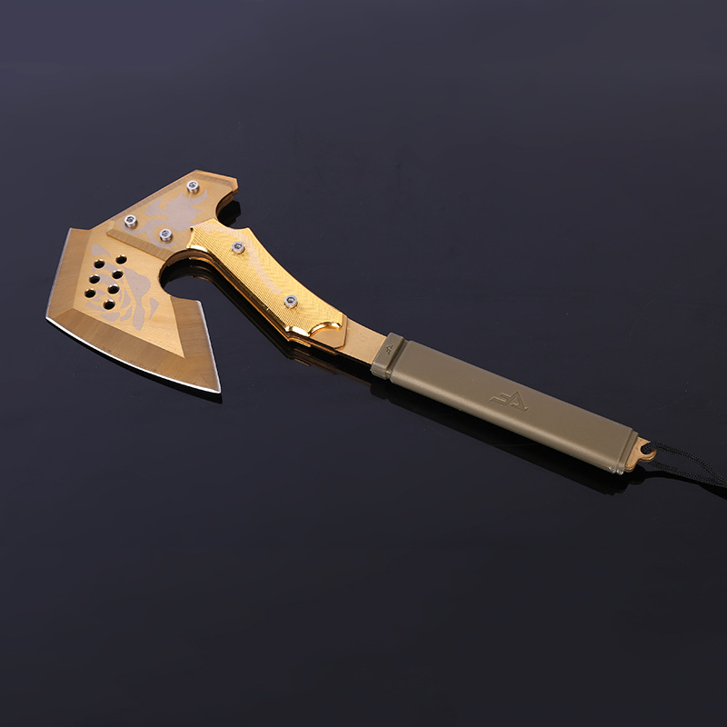 厂家批发金色穿越火线手斧 户外山地野营斧头消防斧头