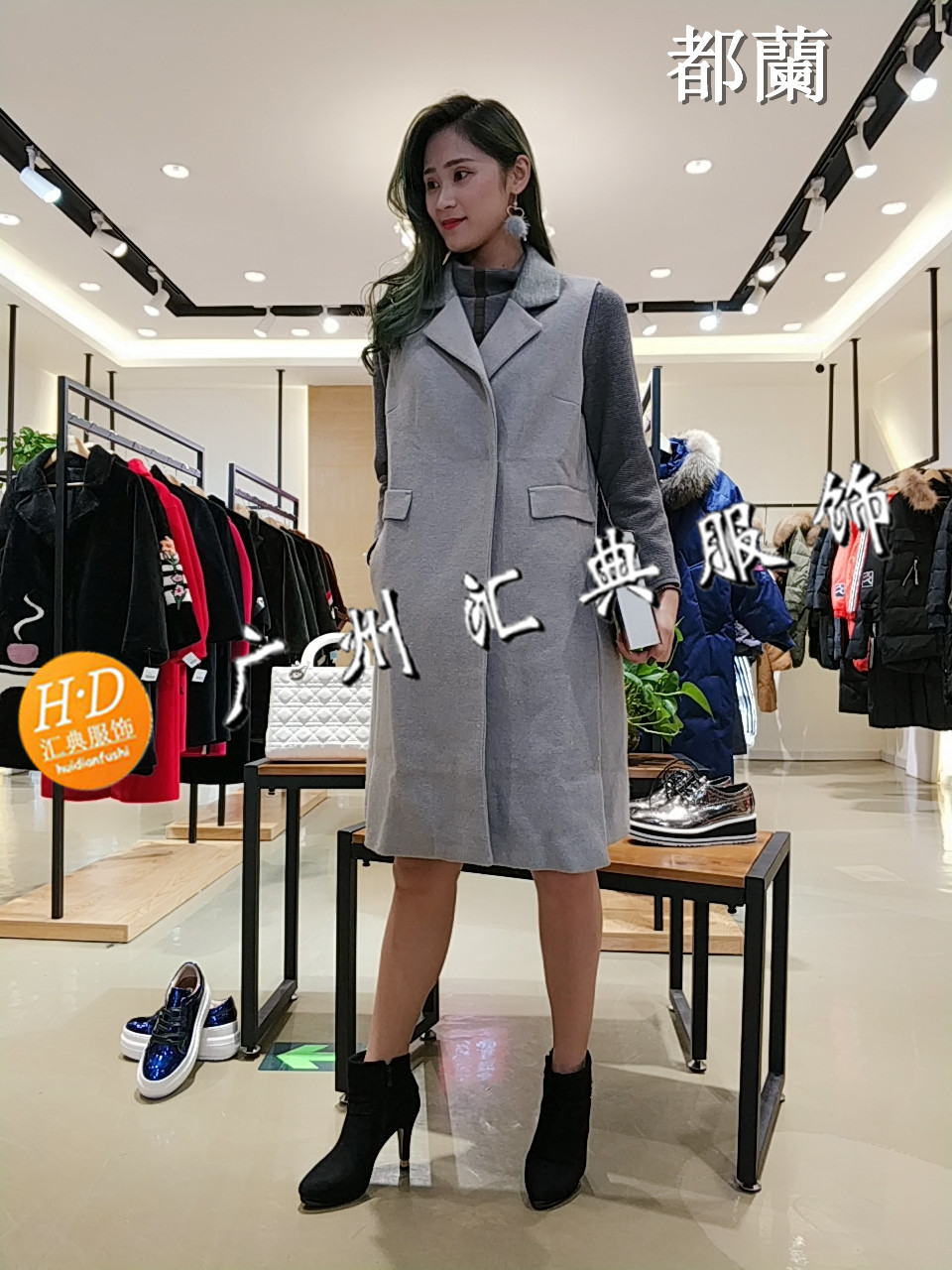 广州品牌18新款秋装都兰专柜*女装折扣店货源品牌尾货走份批发