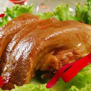 朱巴东杂交野猪黑山猪卤猪条 手工自制卤猪舌头猪口条500g