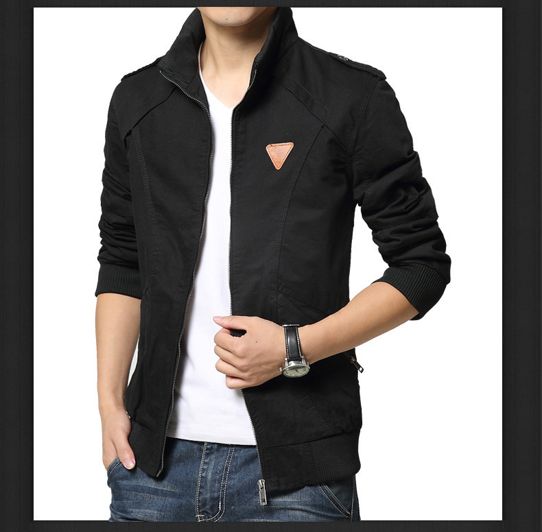 跨境外贸秋男士夹克纯棉休闲外套户外工装水洗美式jacket男装8533