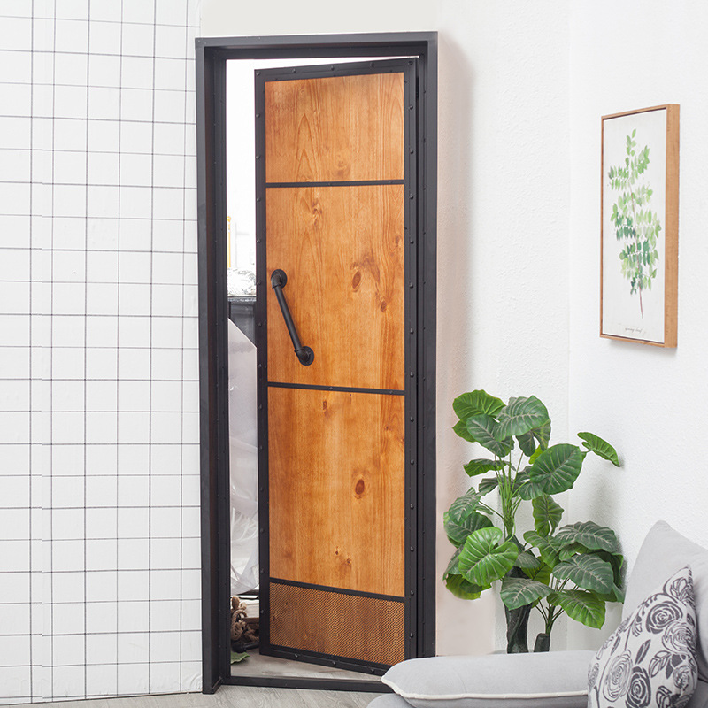 loft复古卫生间厕所门 酒吧防水单开门仓库谷仓平开实木门可定制