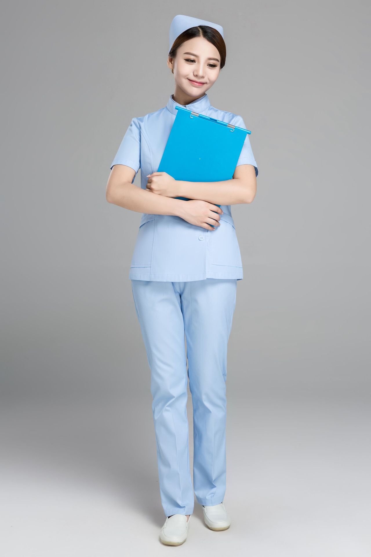 医院医生护士服白大褂药店牙科美容实验技师工作服女分体套装短袖