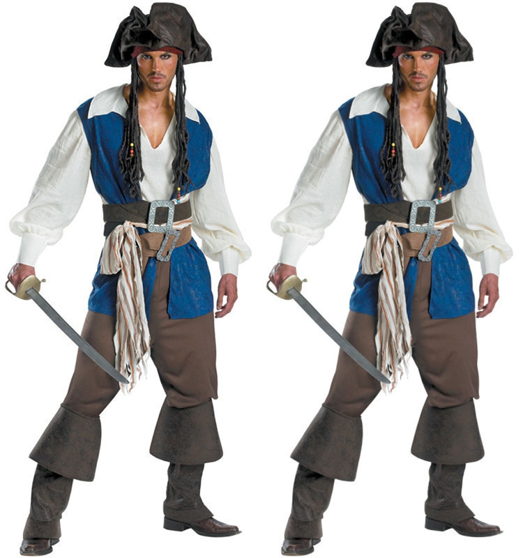 万圣节服装加勒比海盗男士海盗服 加勒比海盗装 万圣节男款游戏服