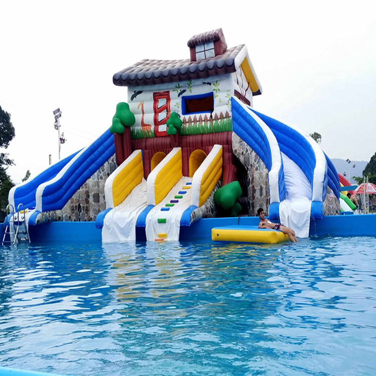 乐飞洋 定制充气水上闯关 趣味娱乐城堡 开心淘气堡竞技气垫 气模