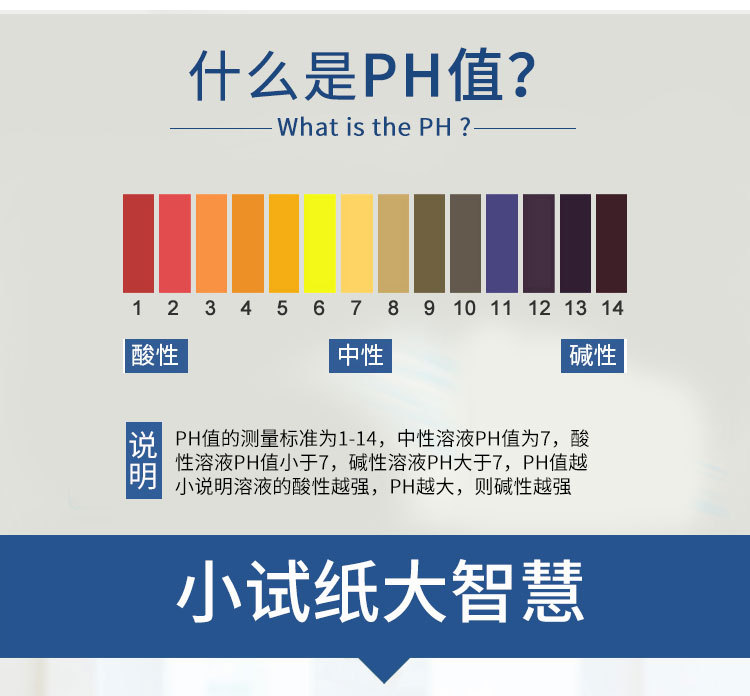 ph试纸1-14ph值测试检测水族羊水化妆品阴道水质酸碱度广泛ph试纸