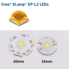 科瑞CREE XP-L2 HD大功率3535 10w灯珠强光手电筒配件白光黄光led