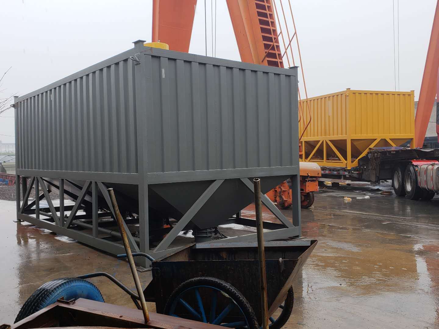 源头工厂专业生产卧式散装水泥仓 可移动散装水泥仓 免基础安装