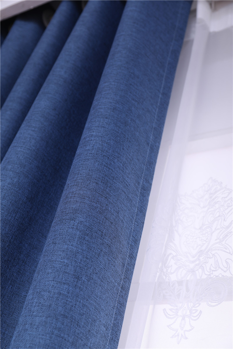 批发遮光窗帘平板麻布纯色窗帘布酒店工程窗帘客厅卧室窗帘布