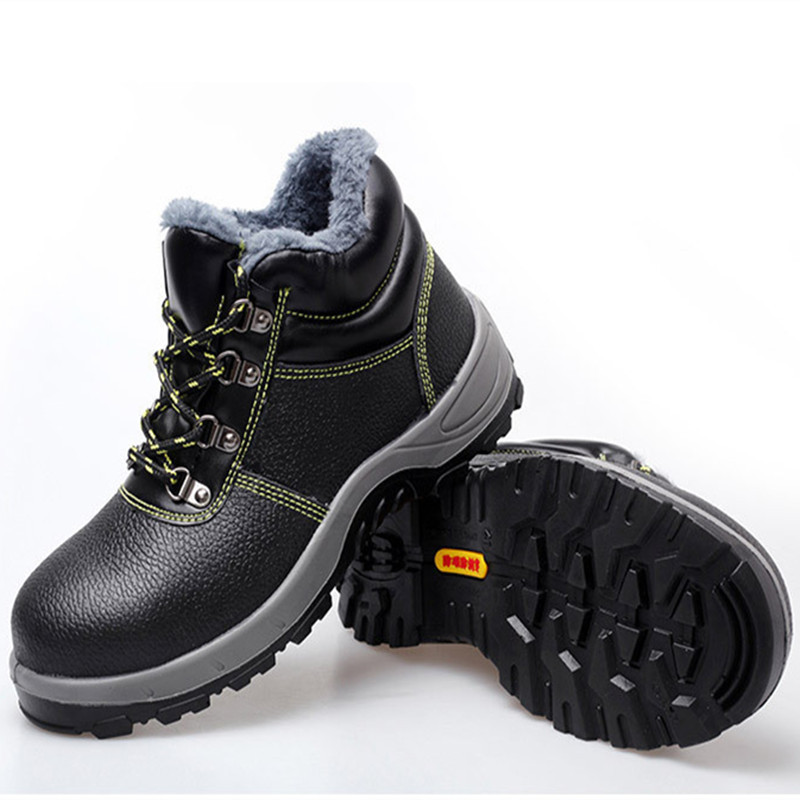劳保鞋防砸防刺穿时尚耐磨冬季加绒加厚防寒保暖真皮棉鞋现货批发