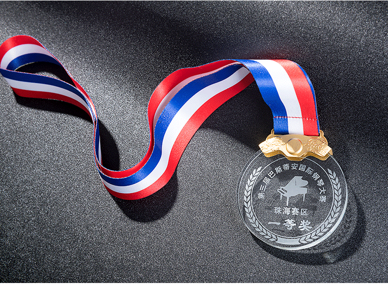 冠军水晶奖牌挂牌订做金牌定制足球篮球定做比赛儿童奖章制作刻字