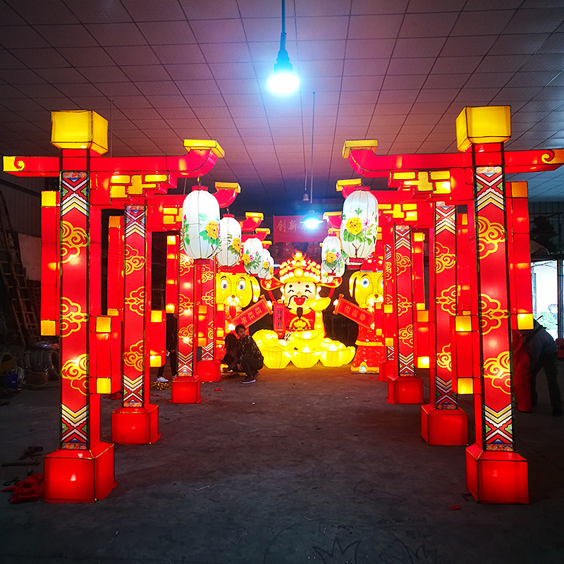 灯光节大型中秋花灯制作民俗灯光秀彩灯灯组景观工艺亮化定制加工