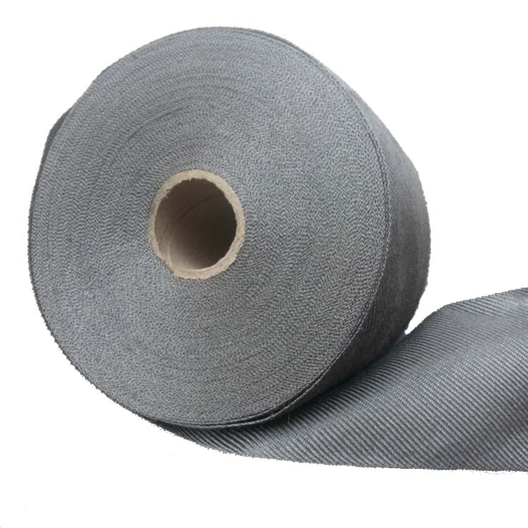 316l材质 不锈钢纤维金属织带 25mm工业除尘金属布 玻璃擦试带