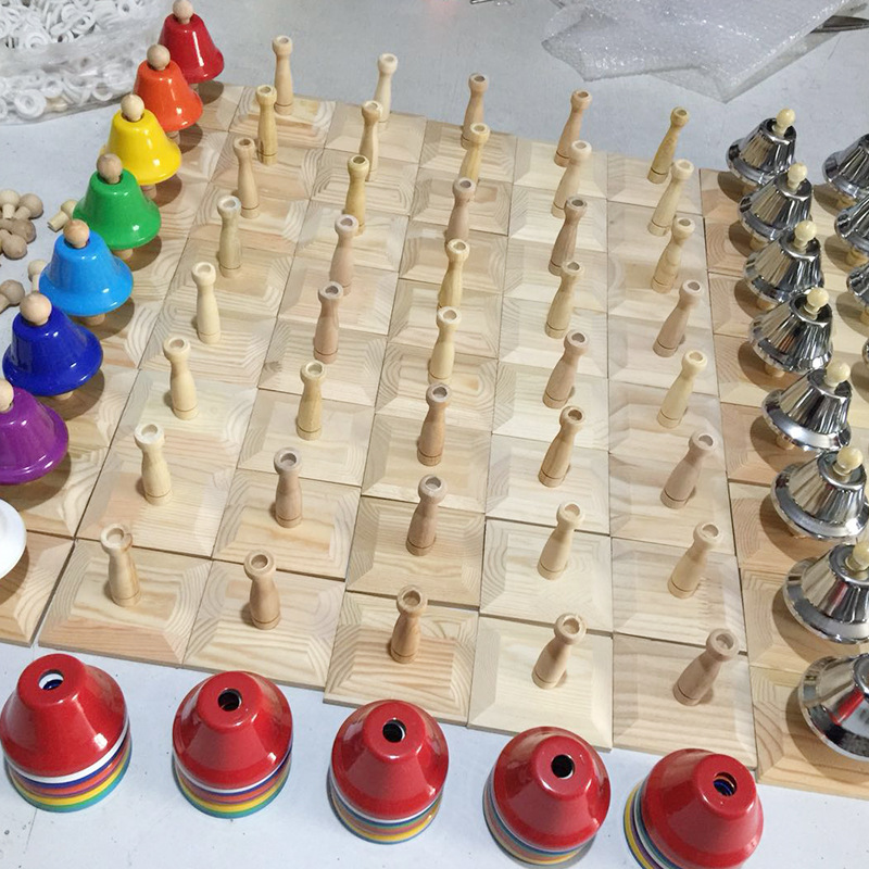 创意音感钟打击乐器 八音课铃碰钟 彩色8音课钟手按铃按钟