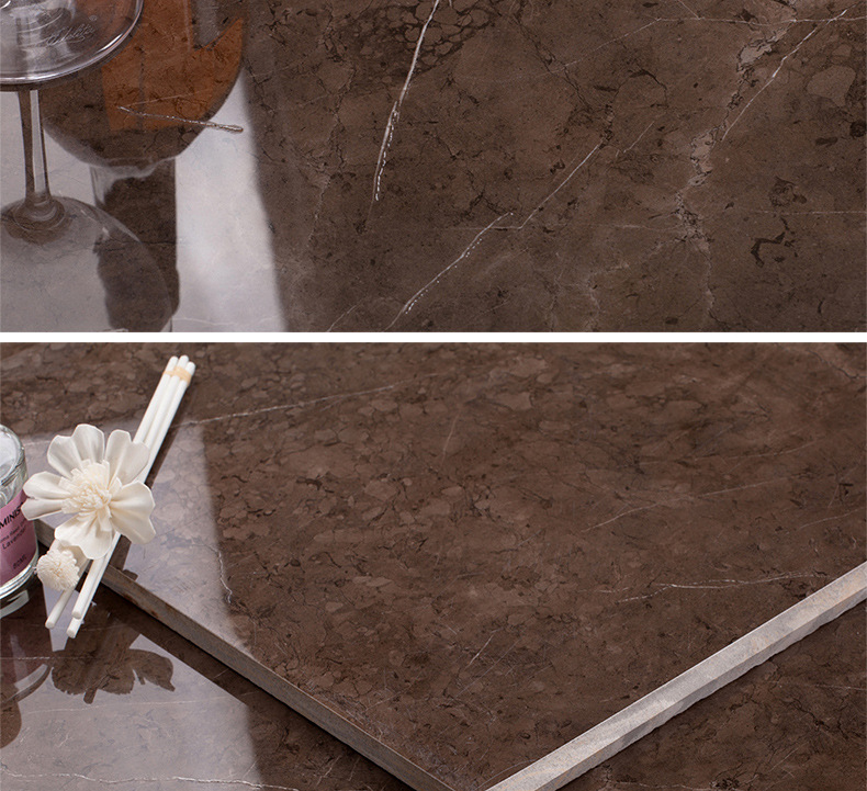 咖啡色通体大理石客厅餐厅地板砖800x800 厨房卫生间瓷砖沉睡森林