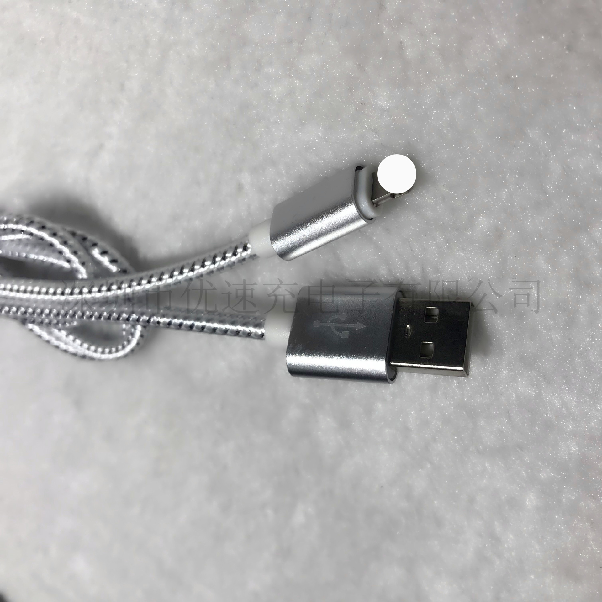 安卓手机v8接口数据线 彩色尼龙编织数据线 金属头usb