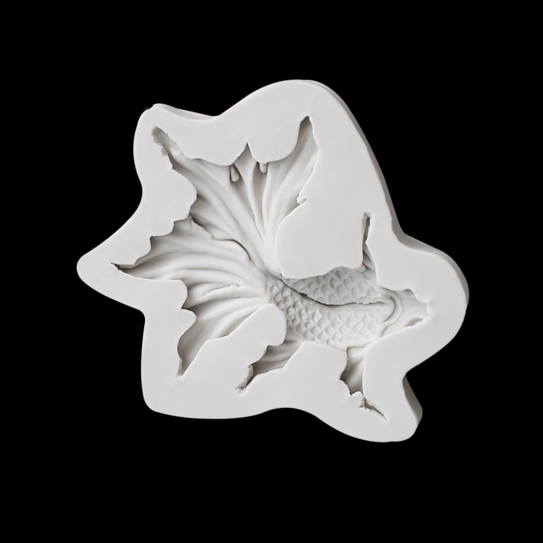 sk茵冠 家庭烘焙模 锦鲤金鱼巧克力模 糖艺摆盘翻糖蛋糕硅胶模具