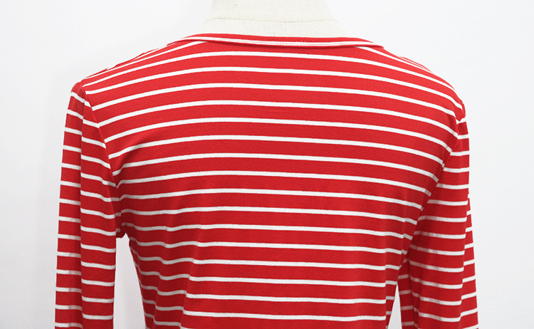 2019秋装新款姜涩琪同款红色条纹v领针织开衫披肩外套女韩国ch