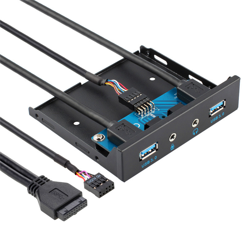 0前置面板软驱位面板19pin/20pin转usb3.0扩展器hub-阿里巴巴