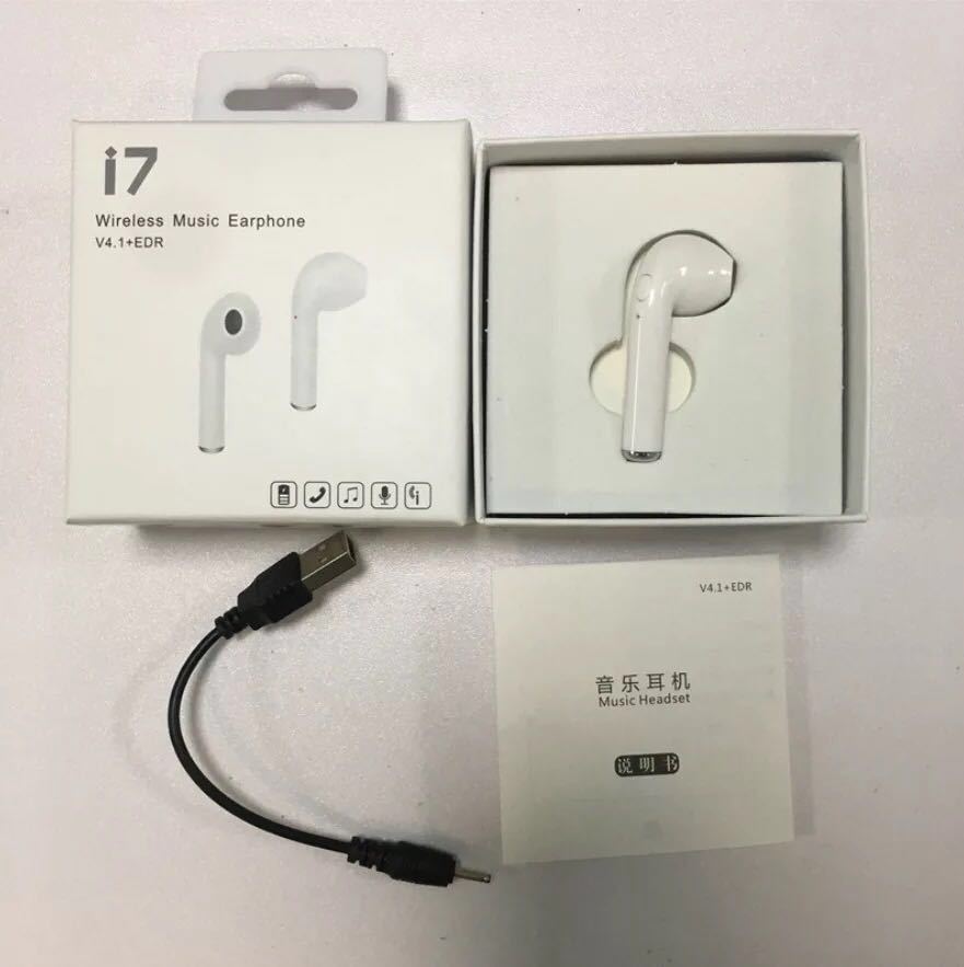 i7单耳蓝牙耳机 迷你无线耳机 i7s tws蓝牙耳机礼品定制 现货秒发