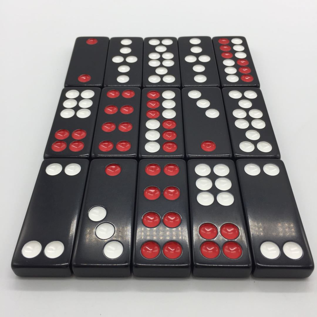 厂家天九家用手搓牌九骨牌高级黑色有机l牌九棋牌室专用