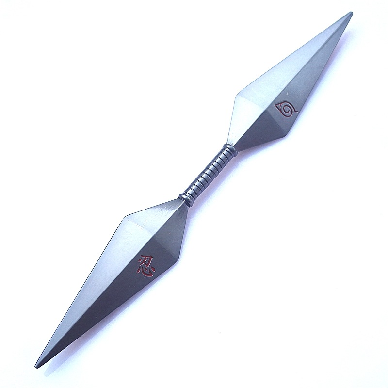 火影忍者武器四代目双头苦无龙刃飞段再不斩手里剑合金兵器模型