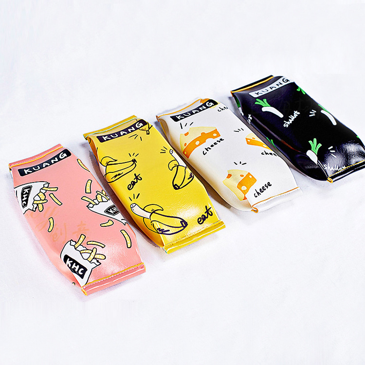 厂家 韩版创意可爱笔袋 趣味仿真牛奶笔袋 创意收纳零钱包文具盒