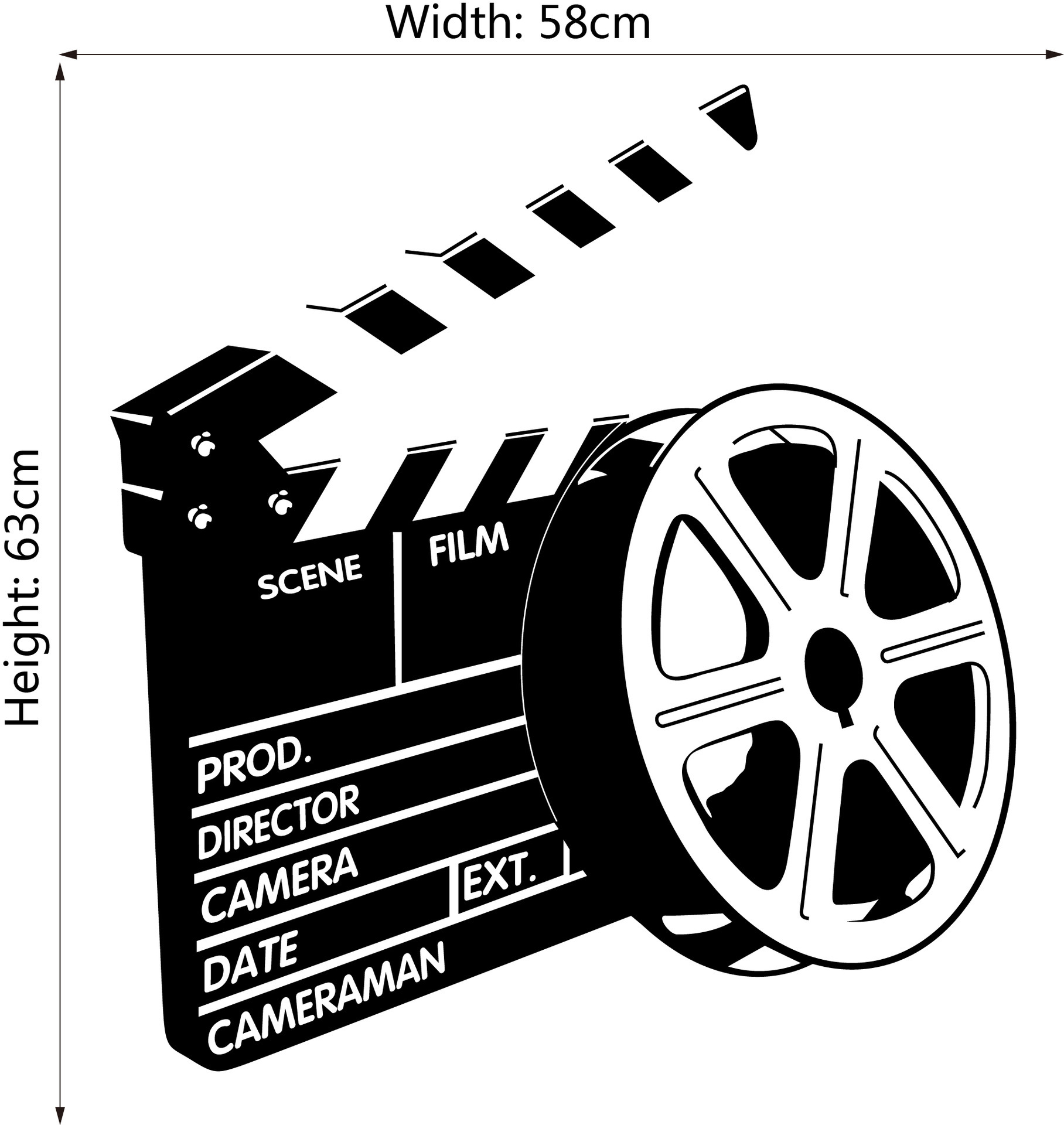电影胶卷墙贴创意diy咖啡馆美化装饰贴画pvc可移除防水壁画批发