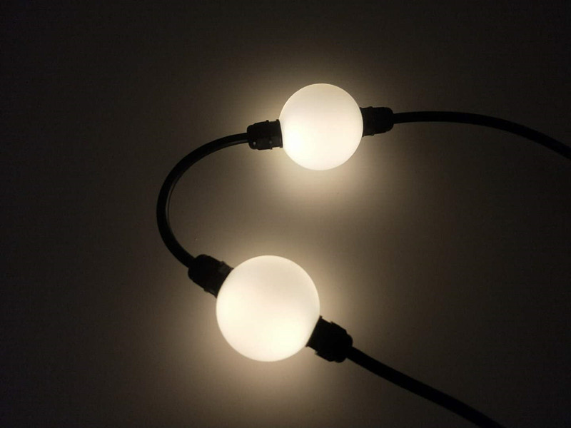 50mm球形led点光源360度发光跑马灯户外灌胶防水dmx点光源球泡灯