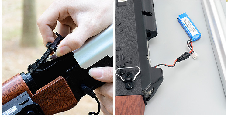 小月亮升级改装版ak二代下供电动连发水弹枪户外cs对战冲锋枪