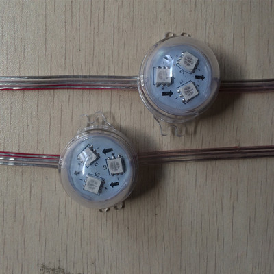 三公分点光源 全彩点光源 透明外壳 超高亮 超低价 5050rgb幻彩