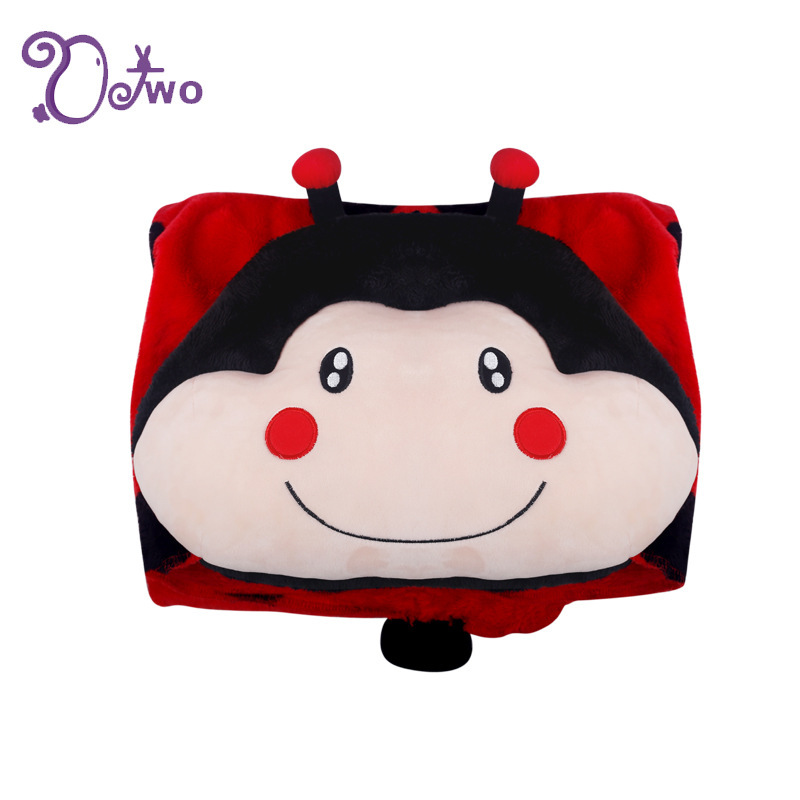 欧儿玩具 小七午睡枕头被子 汽车办公室抱枕三合一靠枕垫毛绒毯子