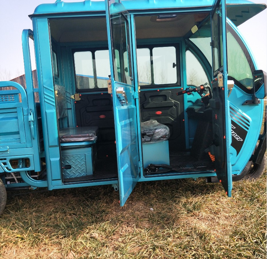 客货两用半封闭式电动三轮车载客拉货半棚电动三轮货车代步车接送