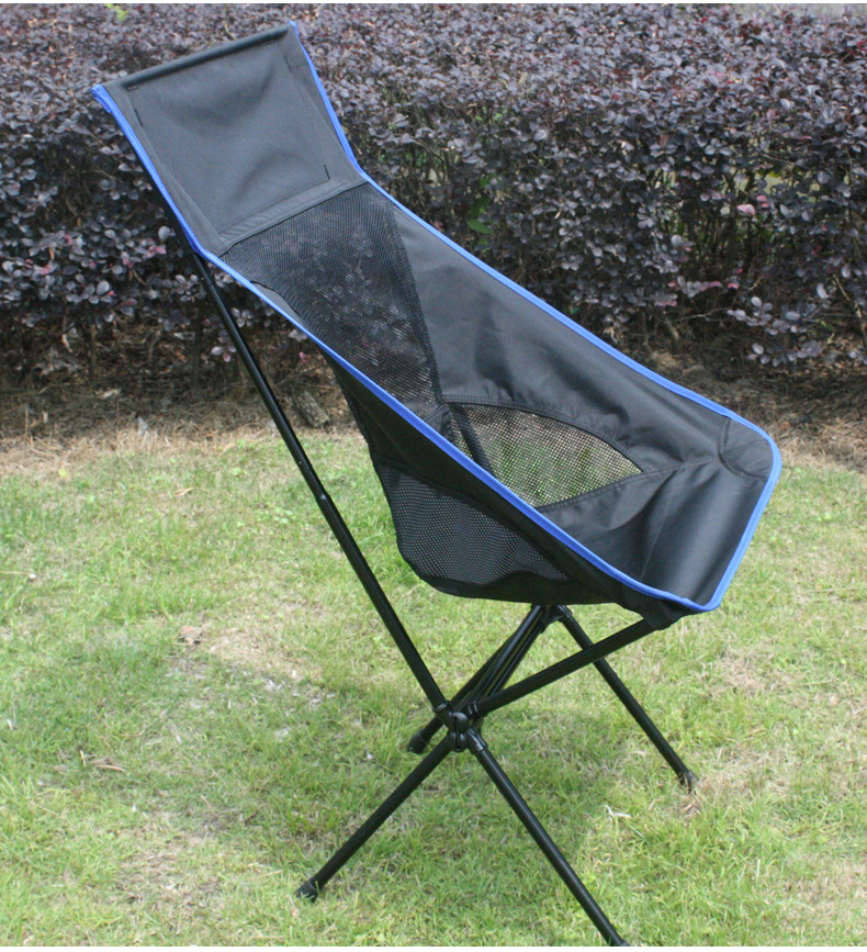 新款户外沙滩休闲高背折叠椅 批发多功能铝合金超轻折叠椅