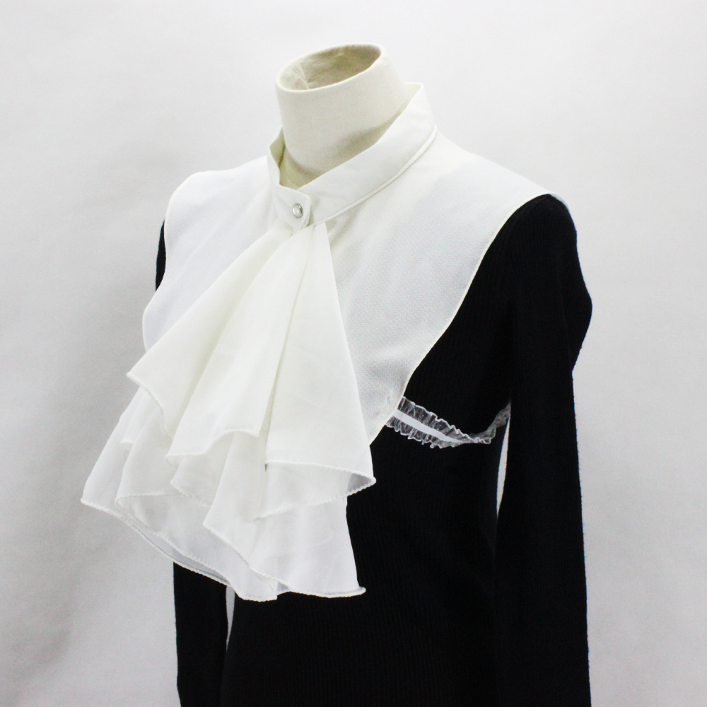 速卖通欧美爆款 复古宫廷夸张雪纺衬衫领职业西装装饰领假领子