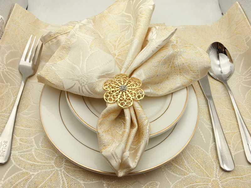 酒店用品太阳花餐巾圈镶钻餐巾环餐巾扣纸巾环口布圈批发