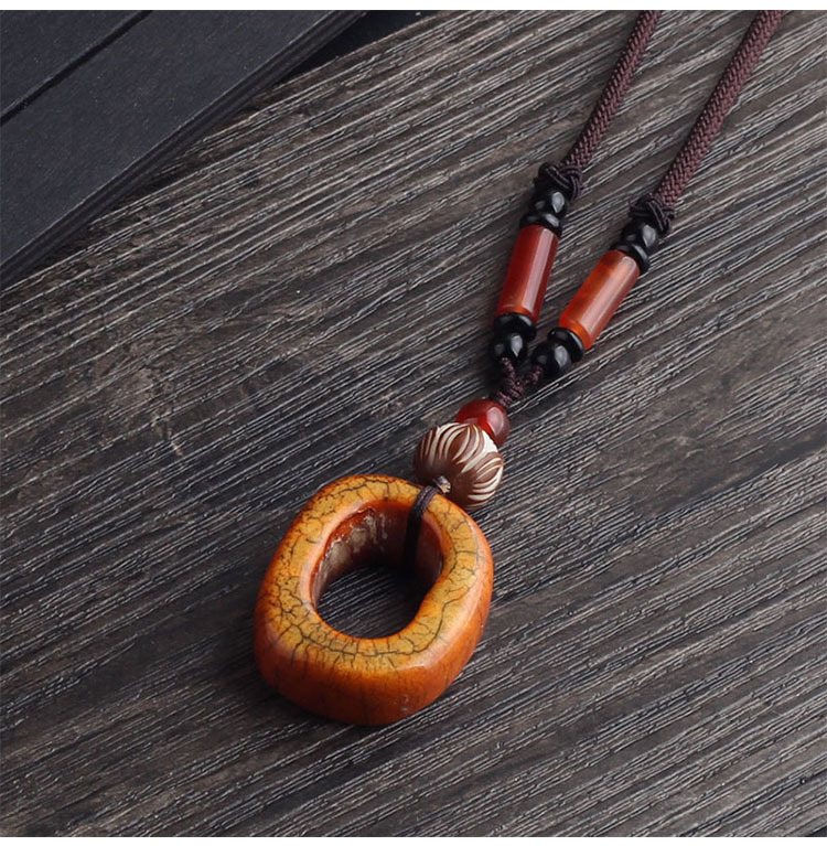 原创手工骆驼骨吊坠简约毛衣链长款百搭民族风项链女复古饰品批发