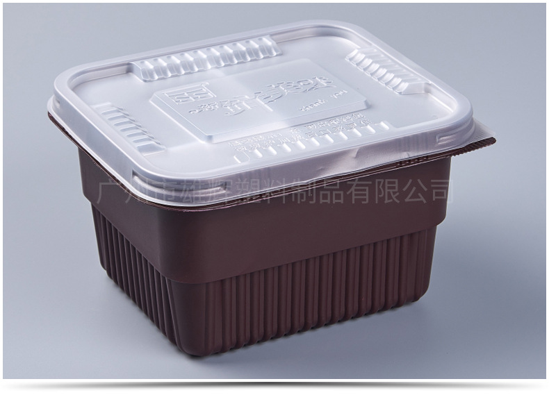 厂家直销 一次性汤面打包盒方形塑料快餐pp环保双层三格套装饭盒