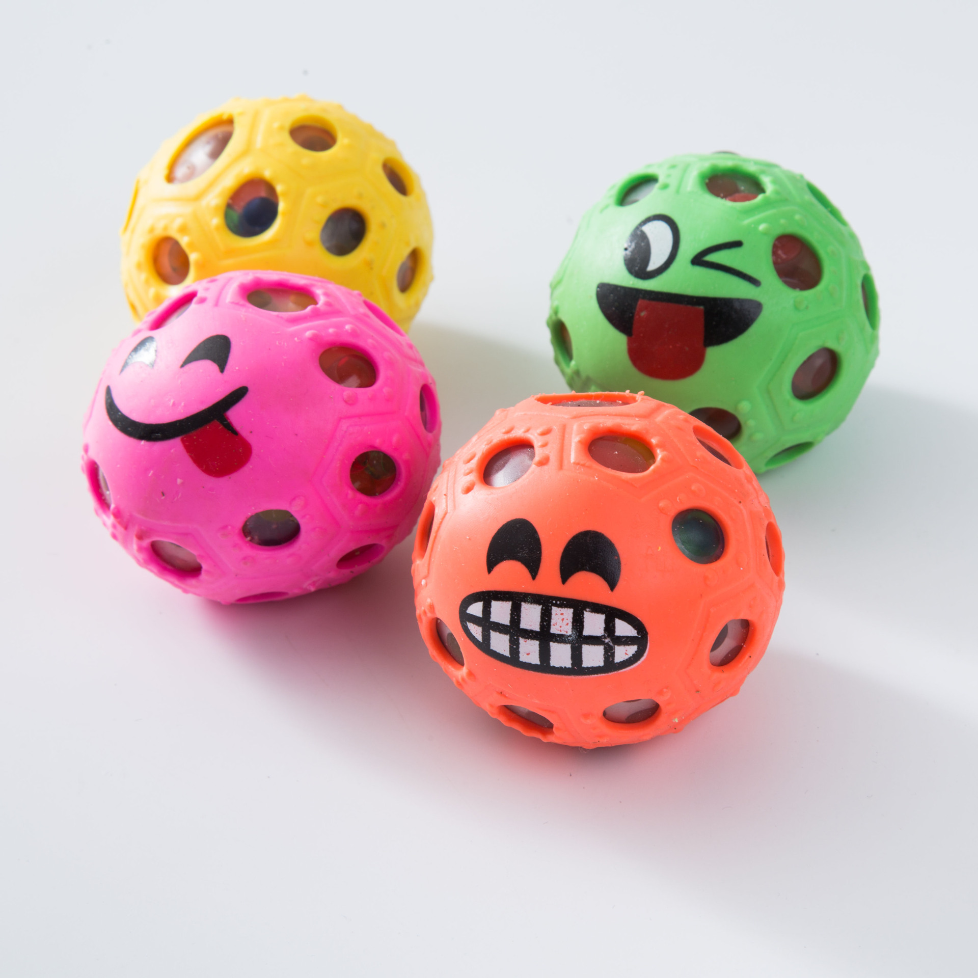Cross-Border Football Smiley Face Grape Ball Expression Squeeze Squeezing Toy Ball Squeeze Supplies Small Gift Vent Ball Wholesale