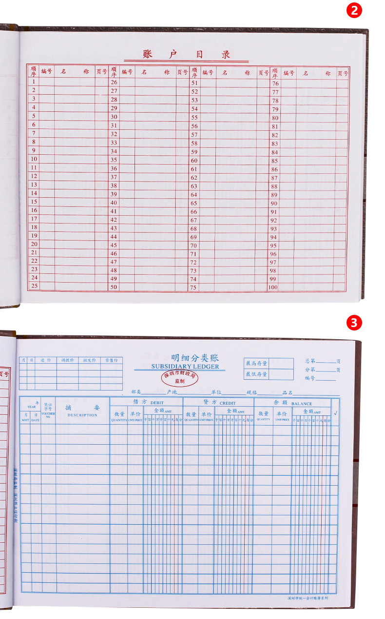 熙立信进销存明细账薄16k200页仓库账本深财监制财务账册定制批发