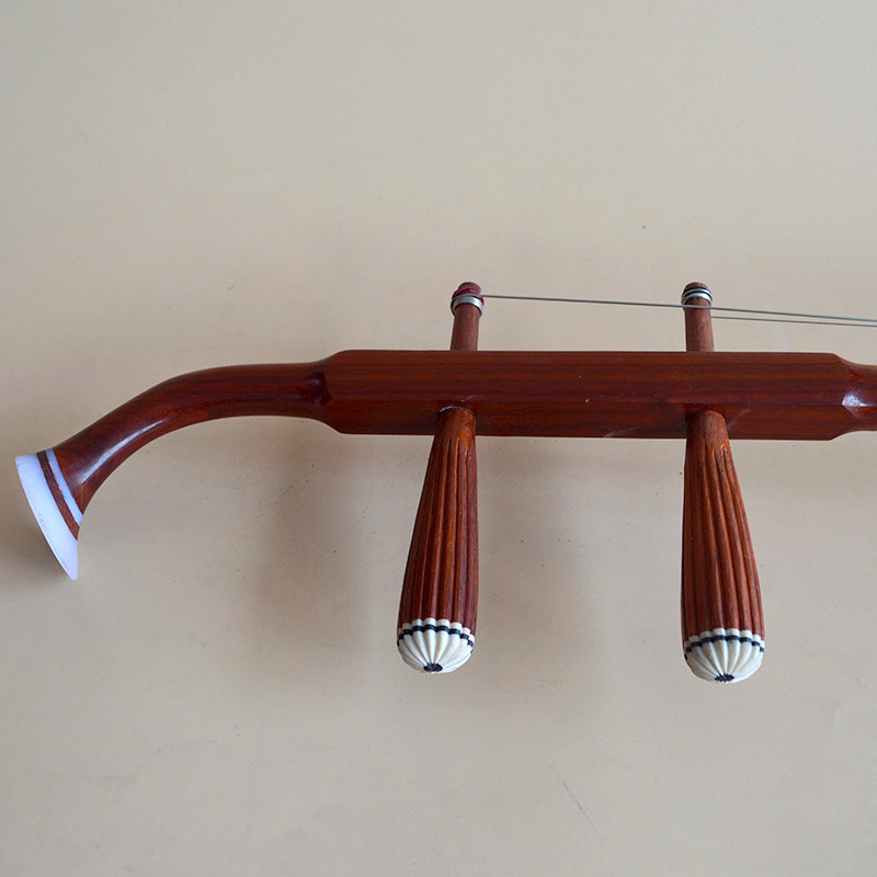 【热卖精制】精品红花梨面红大低胡正八方低音二胡乐器