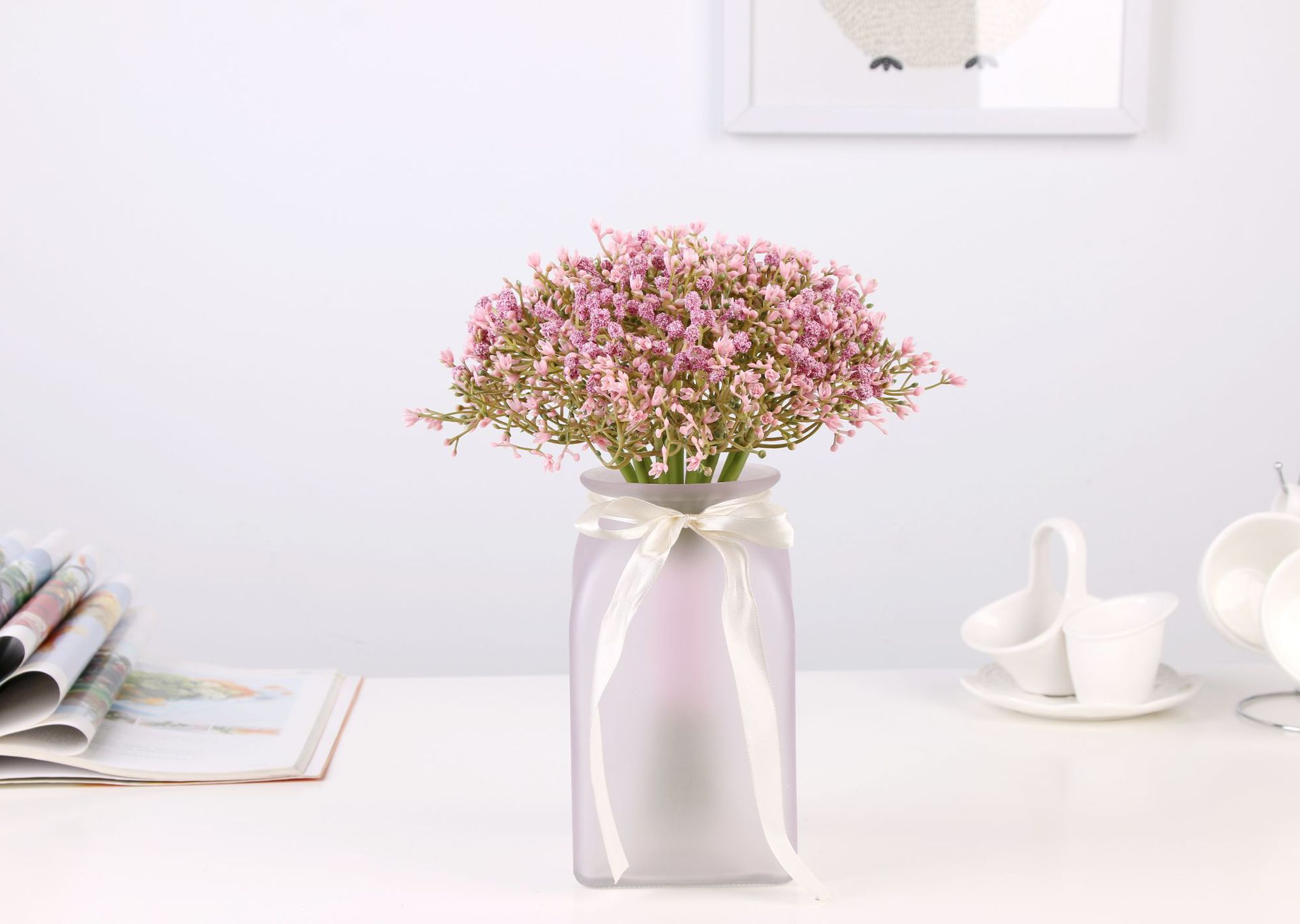 满天星仿真花手捧情人满天星婚庆婚礼花束新娘手捧花厂家批发