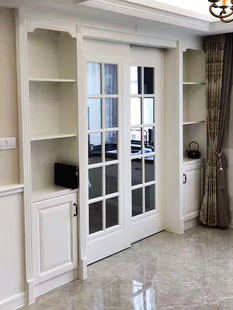 厂家生产定制浴室卫生间实木钢化玻璃移门磨砂北欧简约厨房推拉门