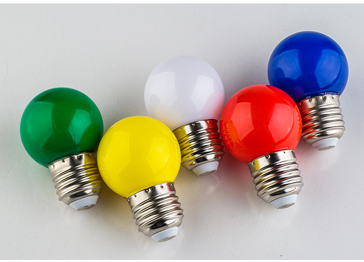 g45彩泡户外led节日彩色灯泡 七彩跑马小彩泡圣诞装饰氛围球泡灯