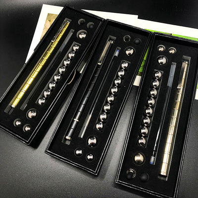 新款热销磁性笔polar pen 创意好玩钢笔 金属磁力磁铁水性笔礼盒
