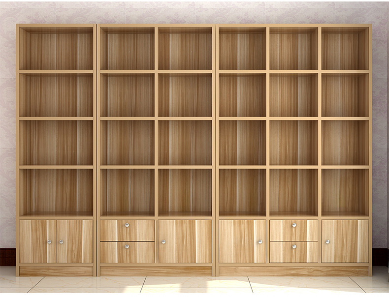 客厅简约书柜办公文件收纳格子柜简易儿童书架储物柜子带门定制